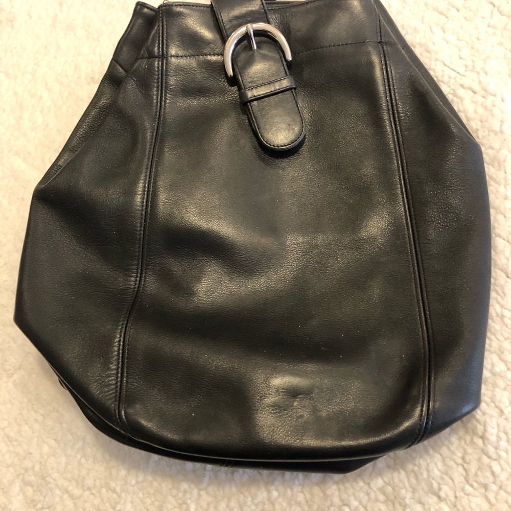 Coach Black Genuine Leather Sling Bag